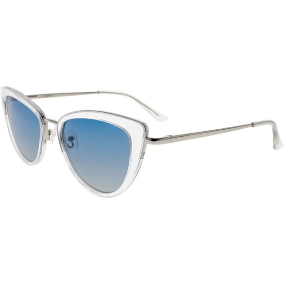 ✨Women\'s Blue Retro Big Frame Cat Eye Polarized with Spring Hinge Sunglasses main image 4